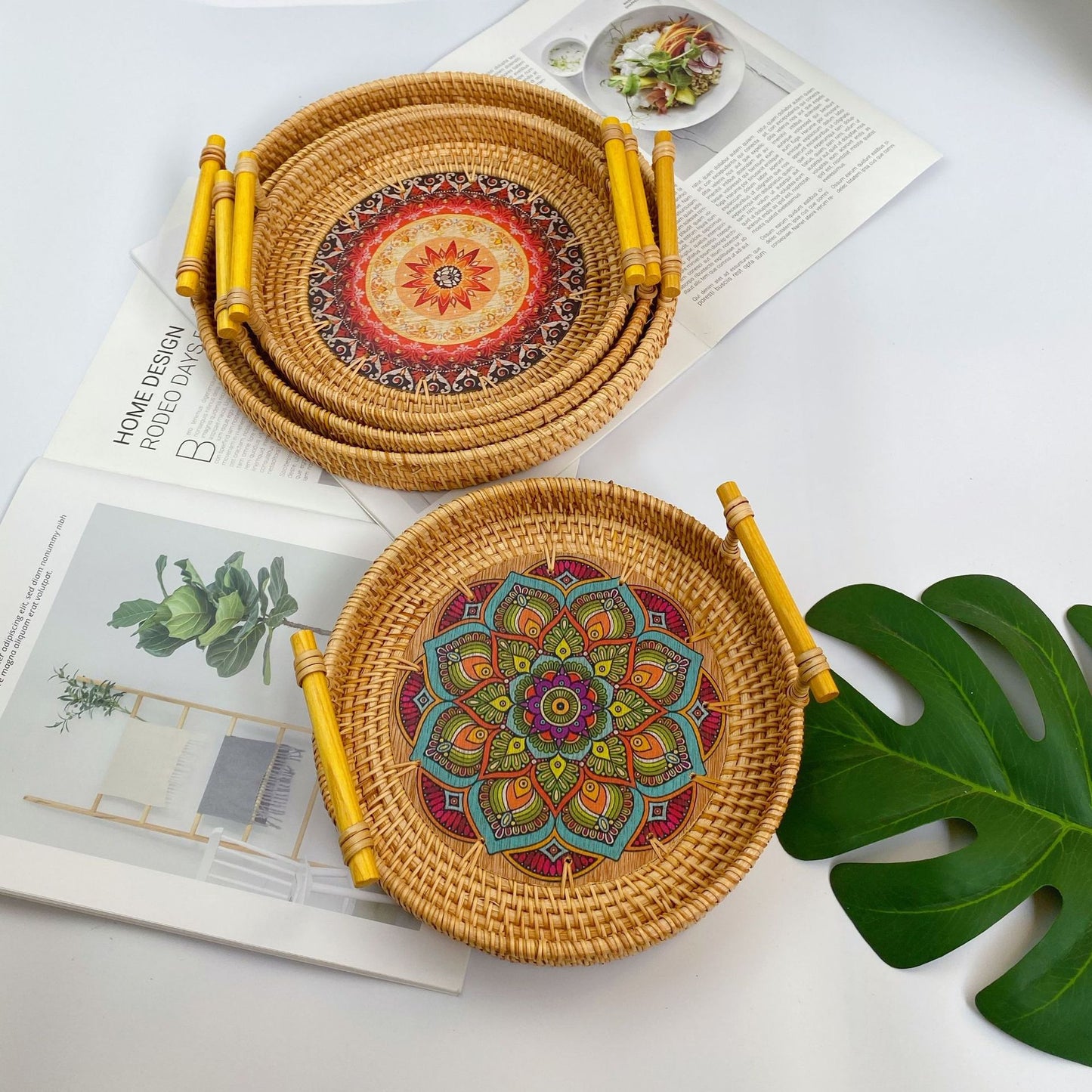 Hand made wicker bread basket