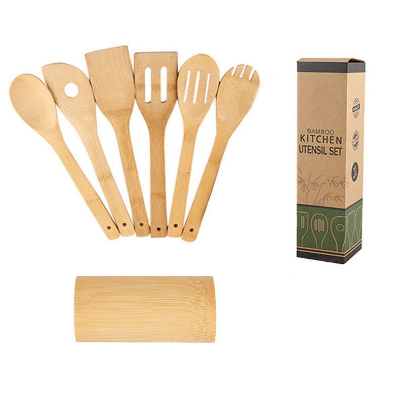 Ergonomic Bamboo Kitchen Utensils Set