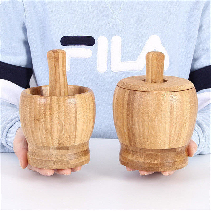 Bamboo Mortar and Pestle