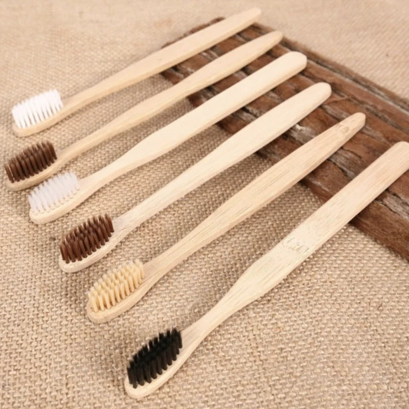 Bamboo toothbrushes - 10 pack