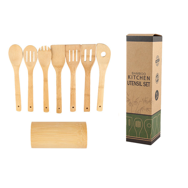 Ergonomic Bamboo Kitchen Utensils Set