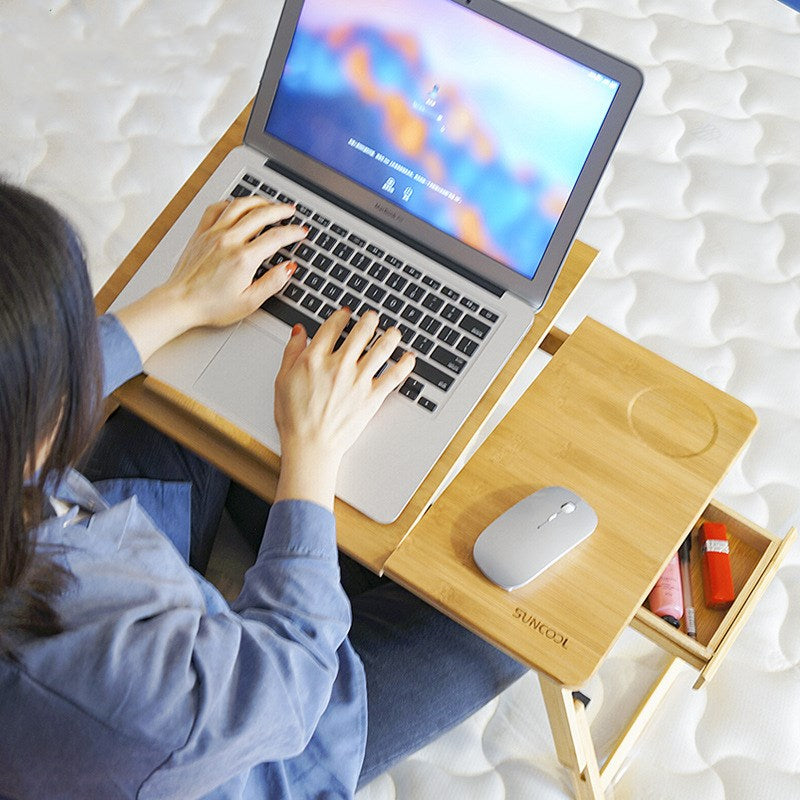 Adjustable Bamboo Bed table for work or study