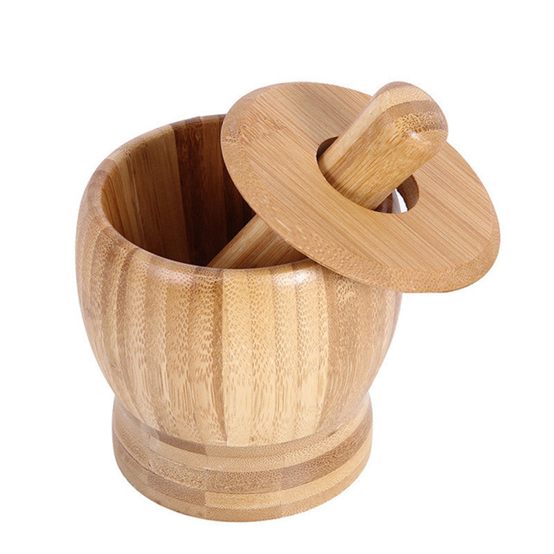 Bamboo Mortar and Pestle