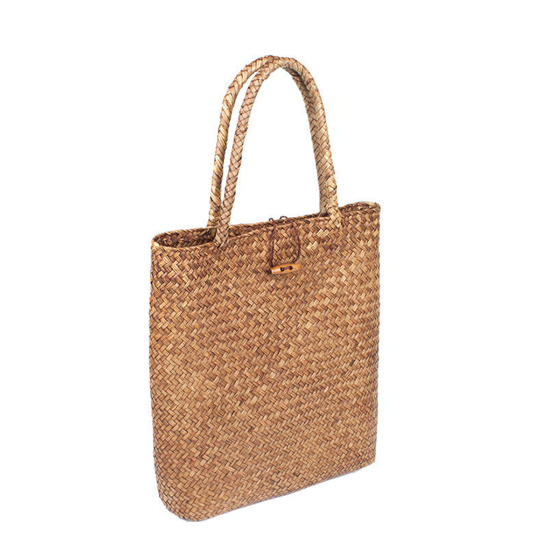 Hand-woven bamboo shoulder bag