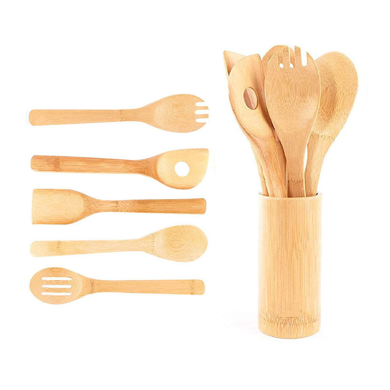 Ergonomic Bamboo Kitchen Utensils Set