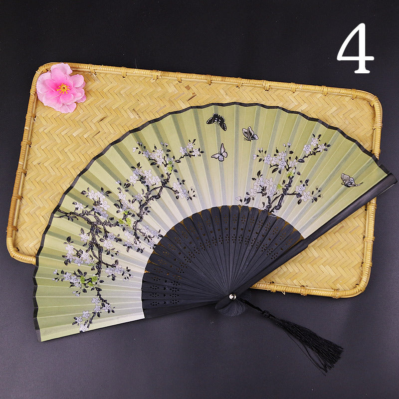 Women's Fashion Silk Bamboo Folding Fan