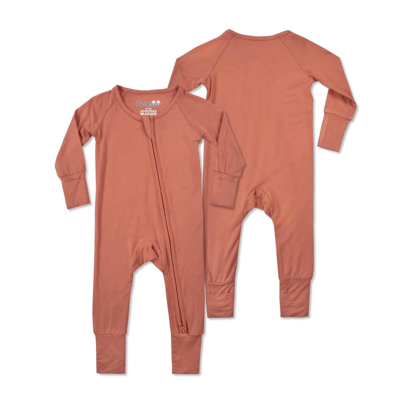 Bamboo Fiber Infant Creeper Zipper Bodysuit