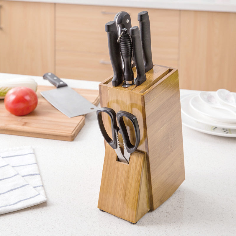 Bamboo Knives & Scissor Holder