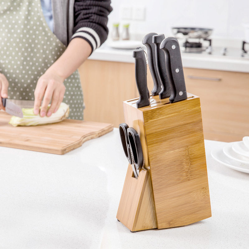 Bamboo Knives & Scissor Holder