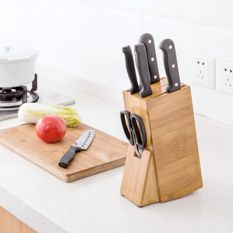 Bamboo Knives & Scissor Holder