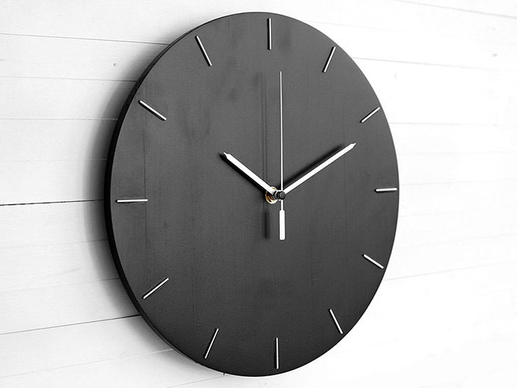 Wooden Decorative Simple Living Wall Clock