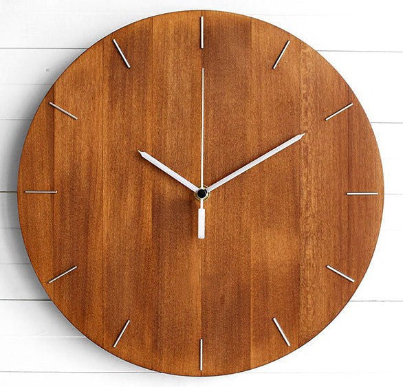 Wooden Decorative Simple Living Wall Clock