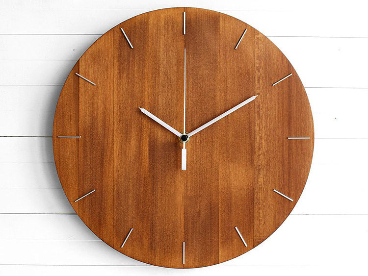 Wooden Decorative Simple Living Wall Clock