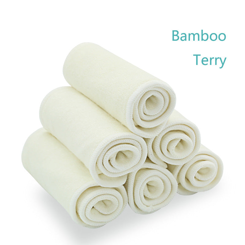 Washable 4-layer Pure Bamboo Fiber Baby Diapers