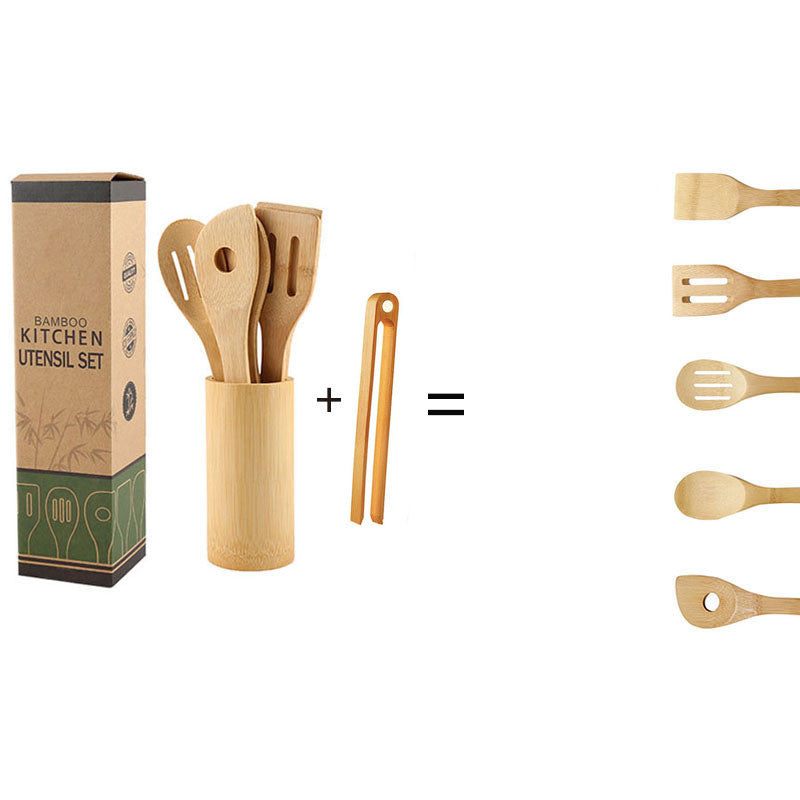 Ergonomic Bamboo Kitchen Utensils Set