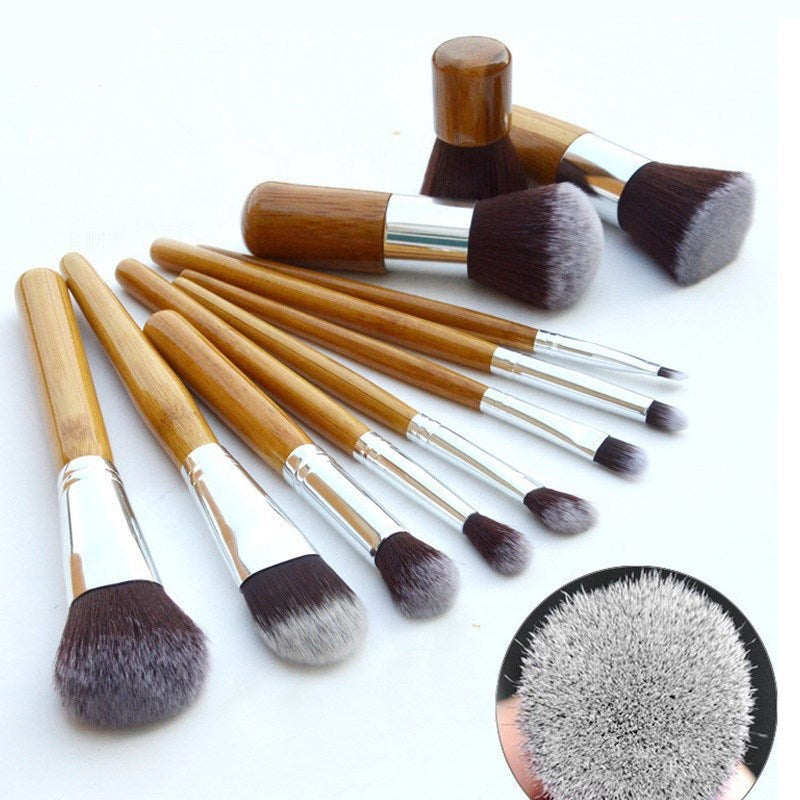 High Quality Bamboo Handle Makeup Brush Set