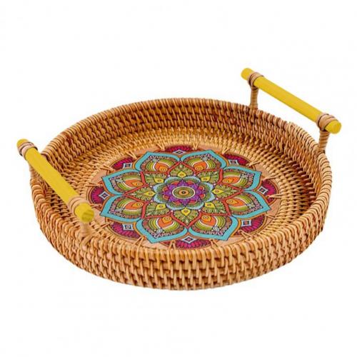 Hand made wicker bread basket