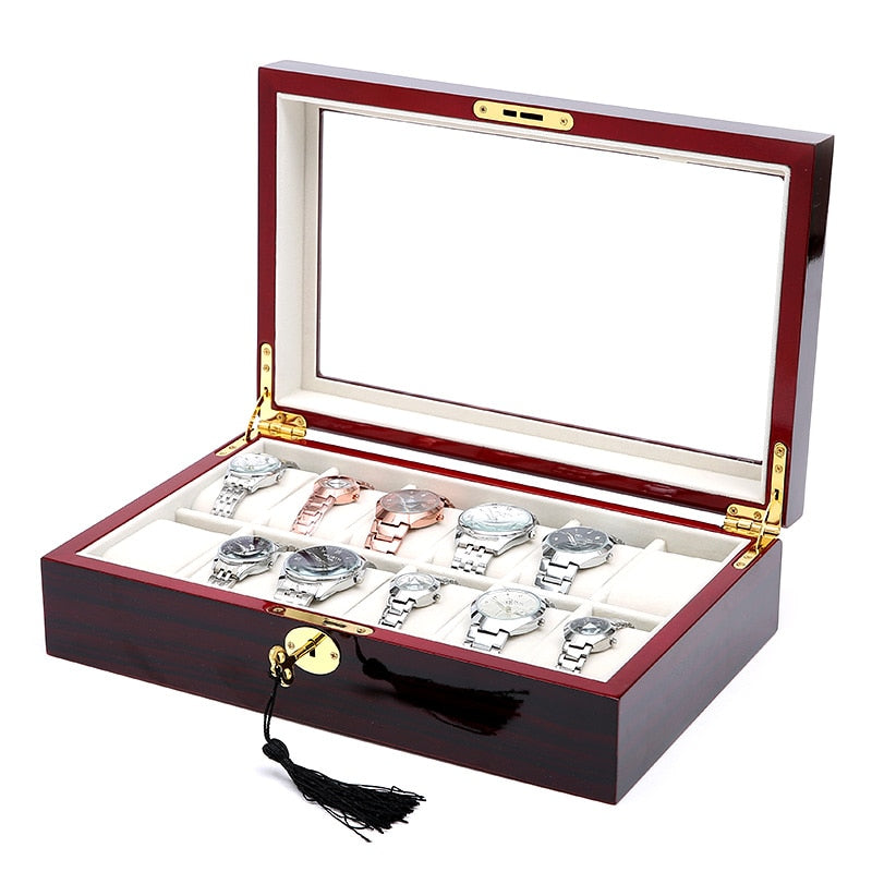 Elegant wooden watch box cherry