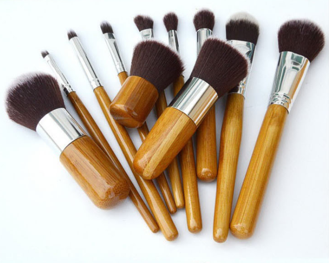 High Quality Bamboo Handle Makeup Brush Set