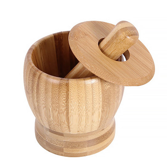 Bamboo Mortar and Pestle