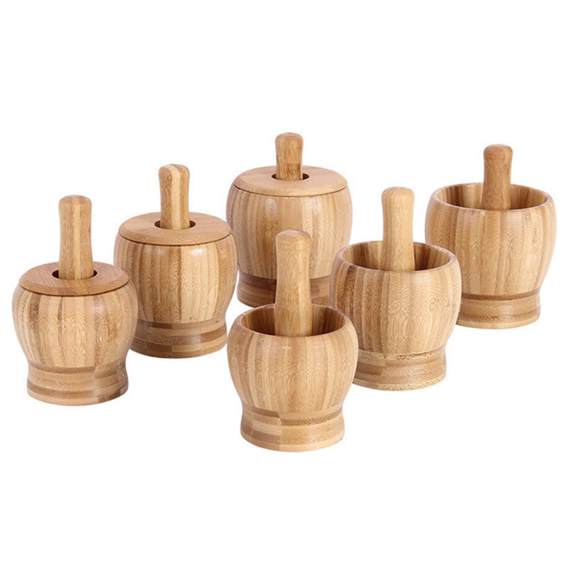 Bamboo Mortar and Pestle