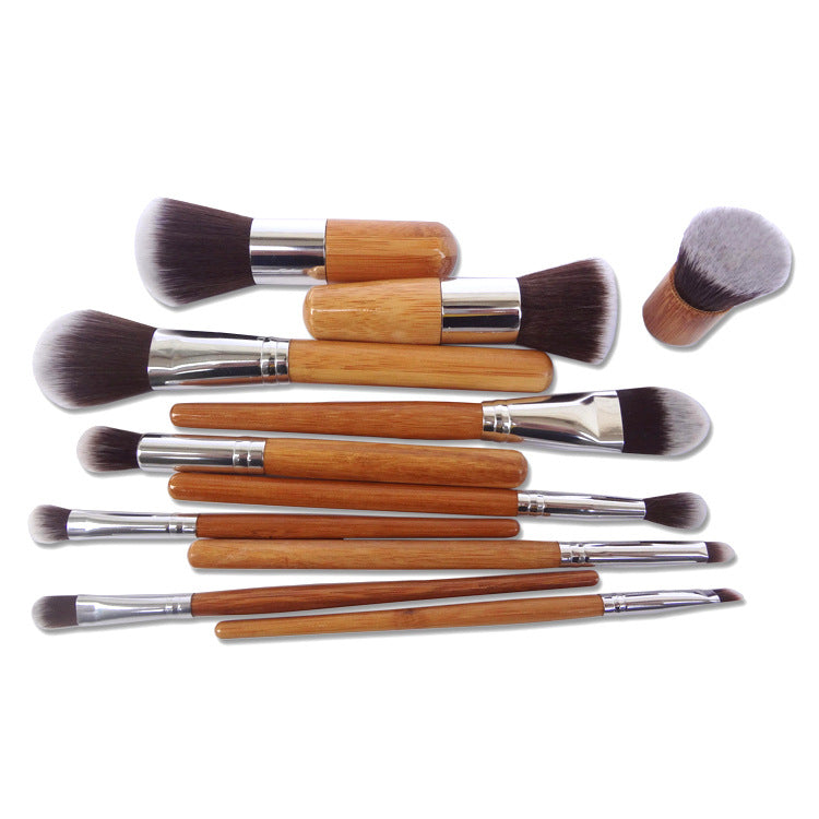 High Quality Bamboo Handle Makeup Brush Set