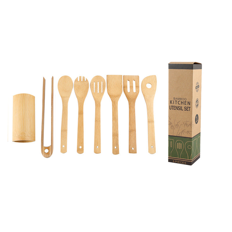 Ergonomic Bamboo Kitchen Utensils Set