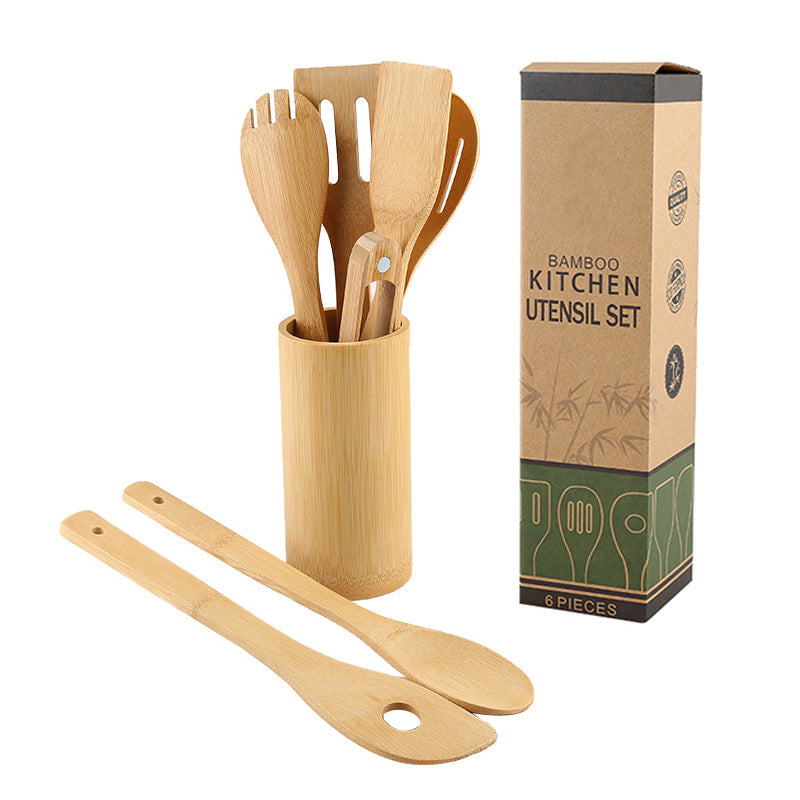 Ergonomic Bamboo Kitchen Utensils Set