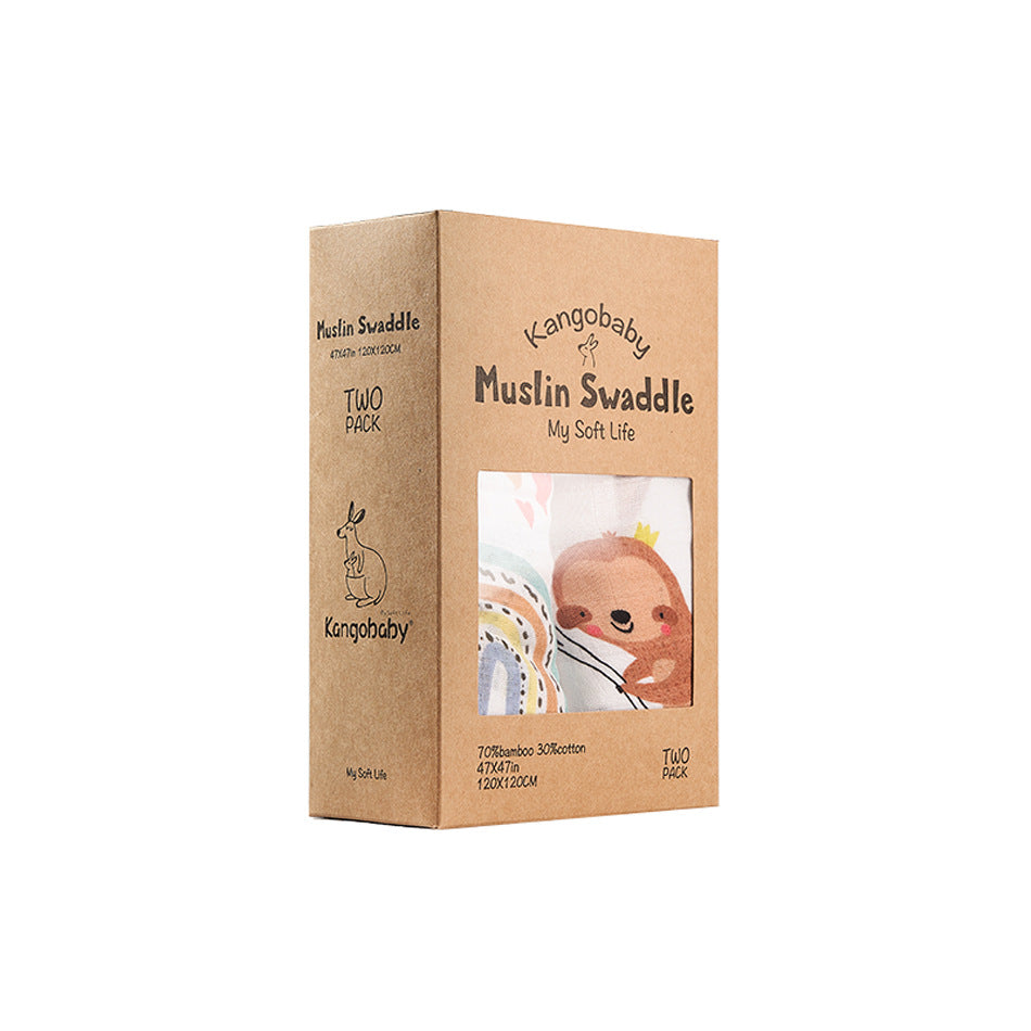 Newborn baby bamboo fiber gauze swaddle