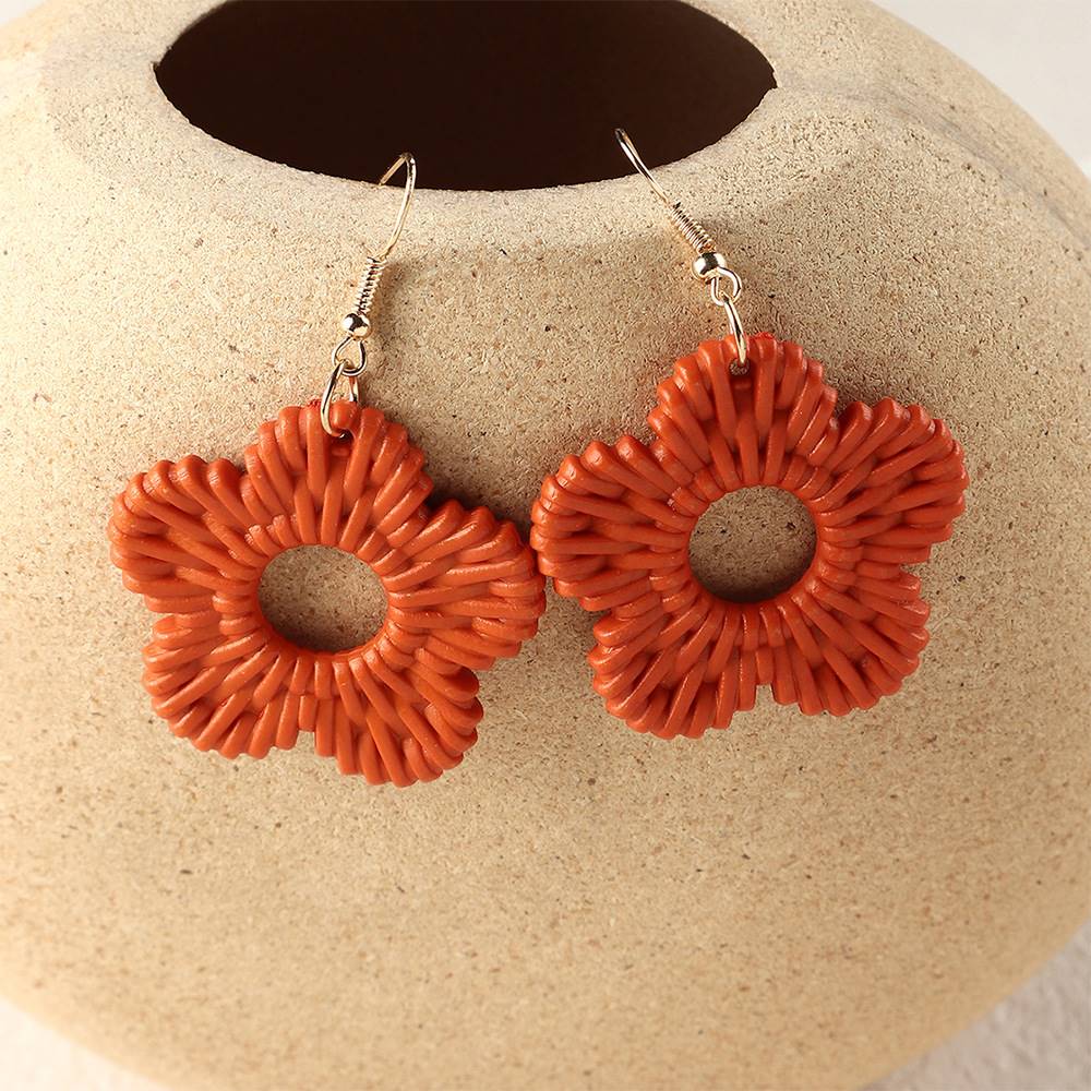 Temperament Exclusive Rattan Hand Made Earrings