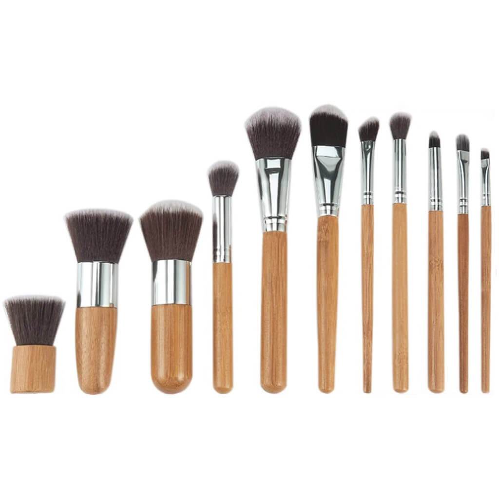 High Quality Bamboo Handle Makeup Brush Set