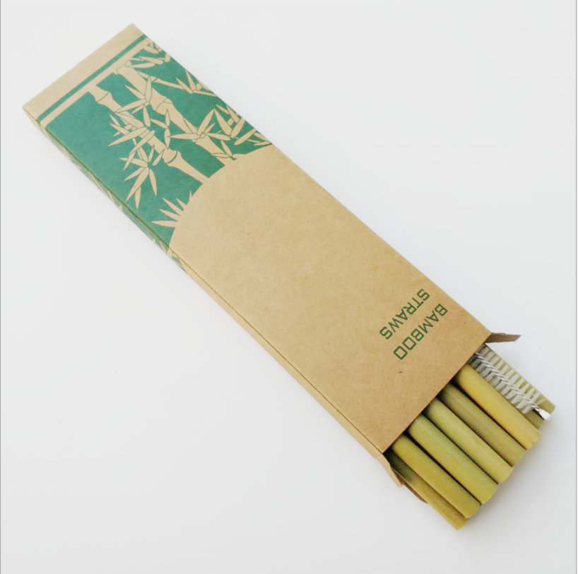 Bamboo straws - set of 12