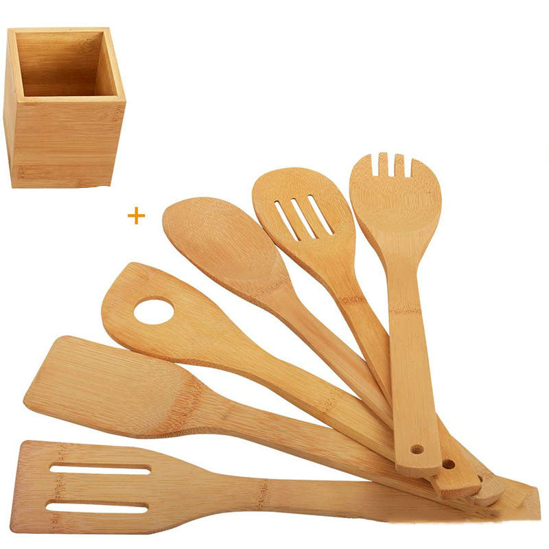 Ergonomic Bamboo Kitchen Utensils Set