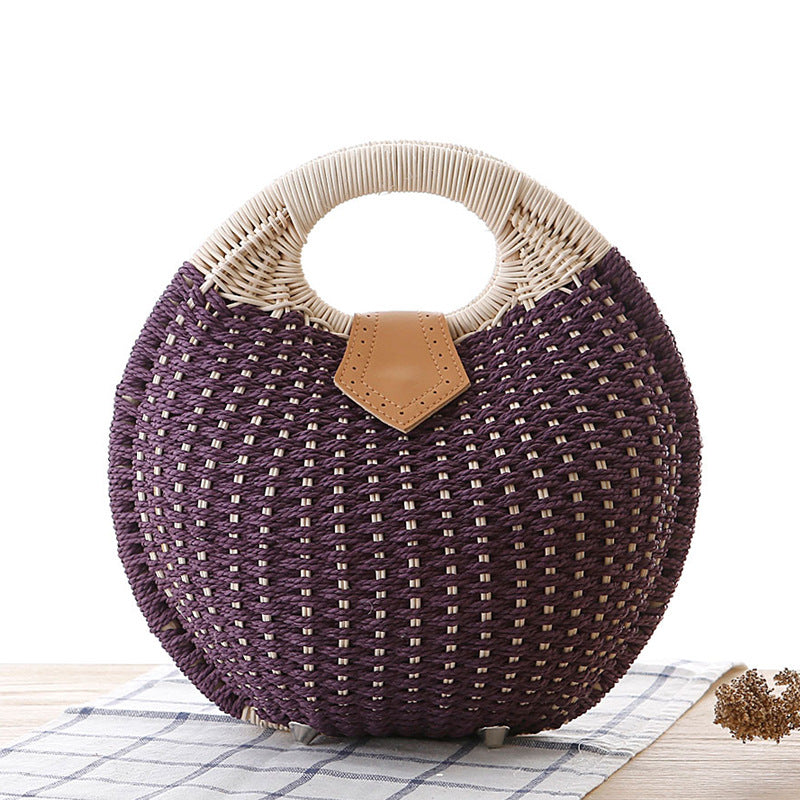 Colorful Connections Hand Woven Rattan handbags