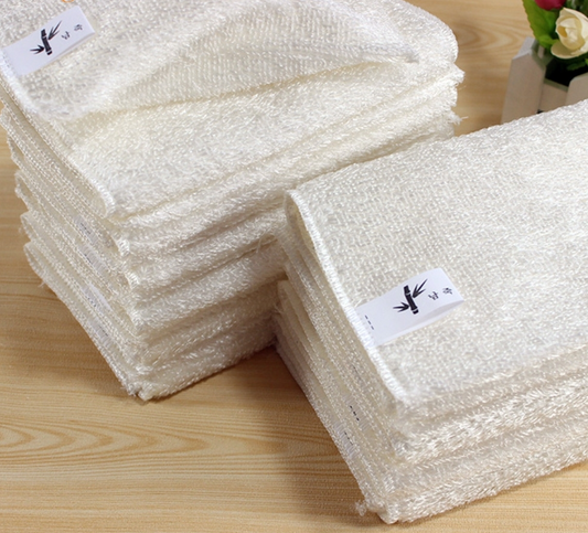 5 Pieces Anti-grease Bamboo Fiber Dishwashing Towel