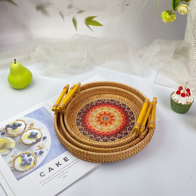 Hand made wicker bread basket