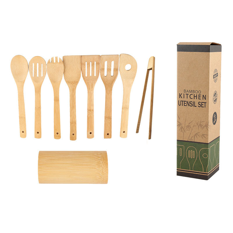 Ergonomic Bamboo Kitchen Utensils Set