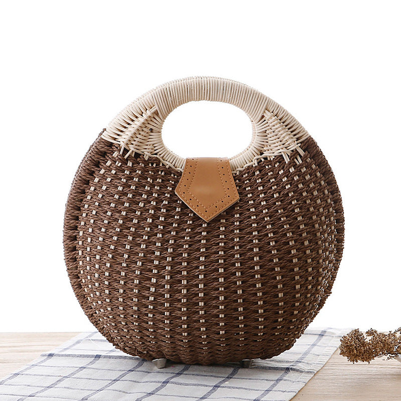 Colorful Connections Hand Woven Rattan handbags