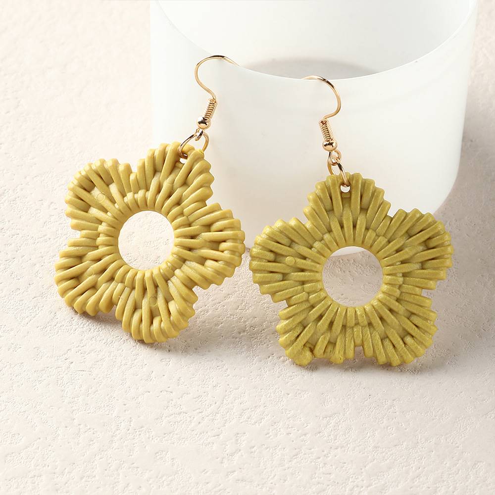 Temperament Exclusive Rattan Hand Made Earrings