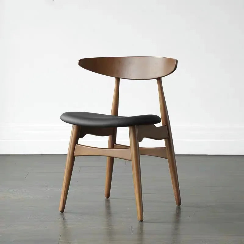 Minimalist Ergonomic Wooden Dining Chairs