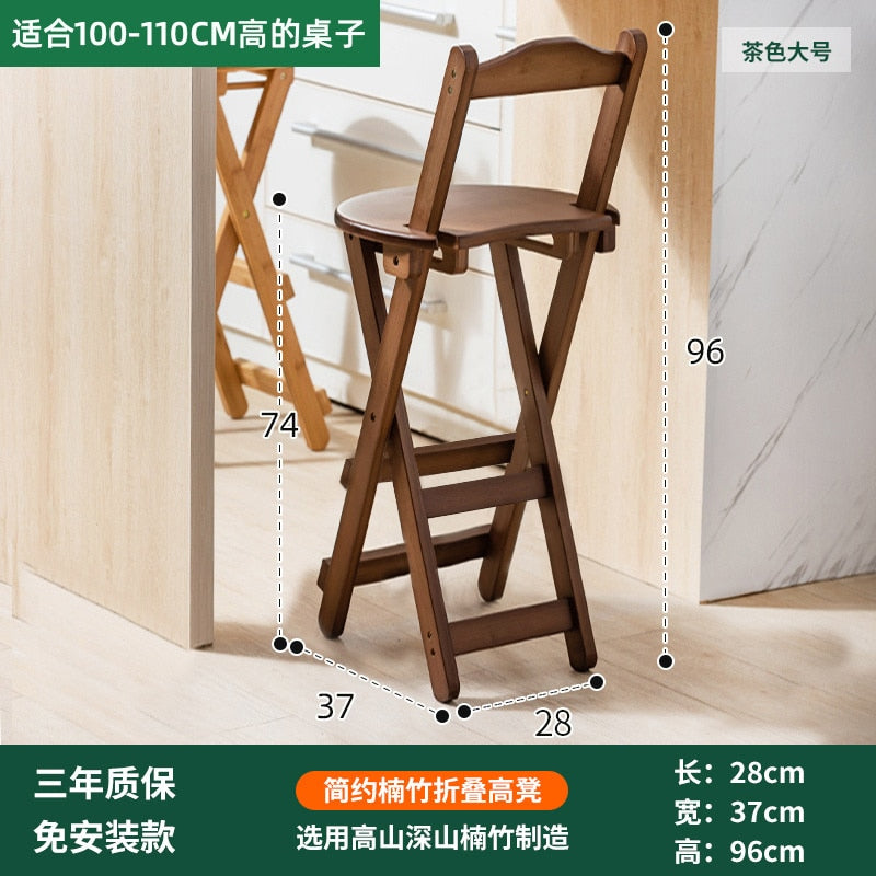 Bamboo wood designer foldable dining high chairs