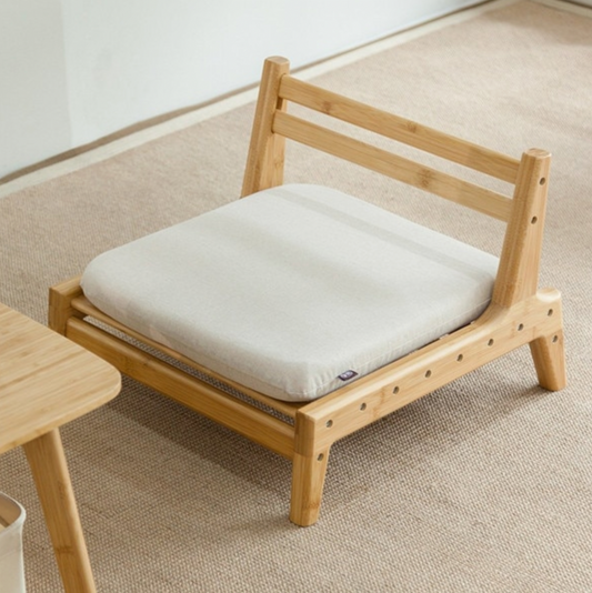 Bamboo made meditation Tatami Chair or Japanese Zaisu Chair with cushion