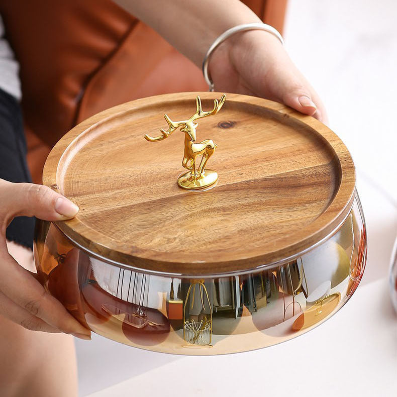 Make a statement with beautiful glass table snack storage