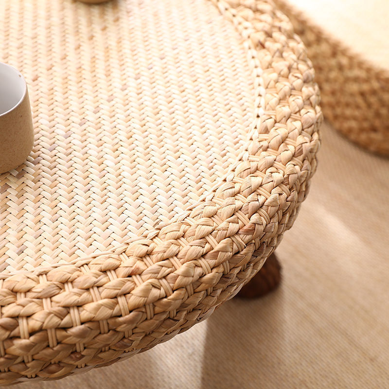 Hand Woven Rattan Round Bay Window Coffee Table