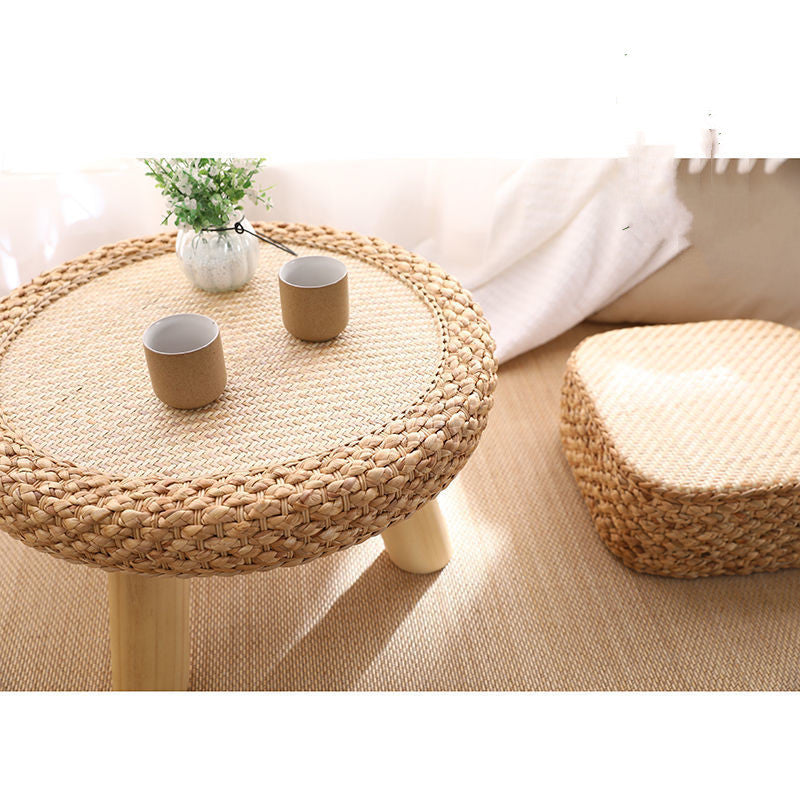 Hand Woven Rattan Round Bay Window Coffee Table