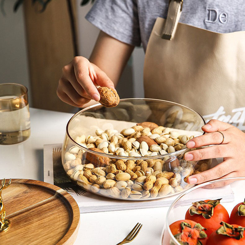 Make a statement with beautiful glass table snack storage