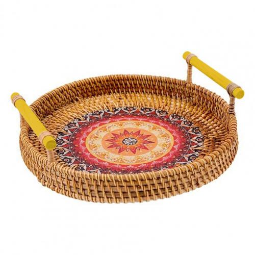 Hand made wicker bread basket