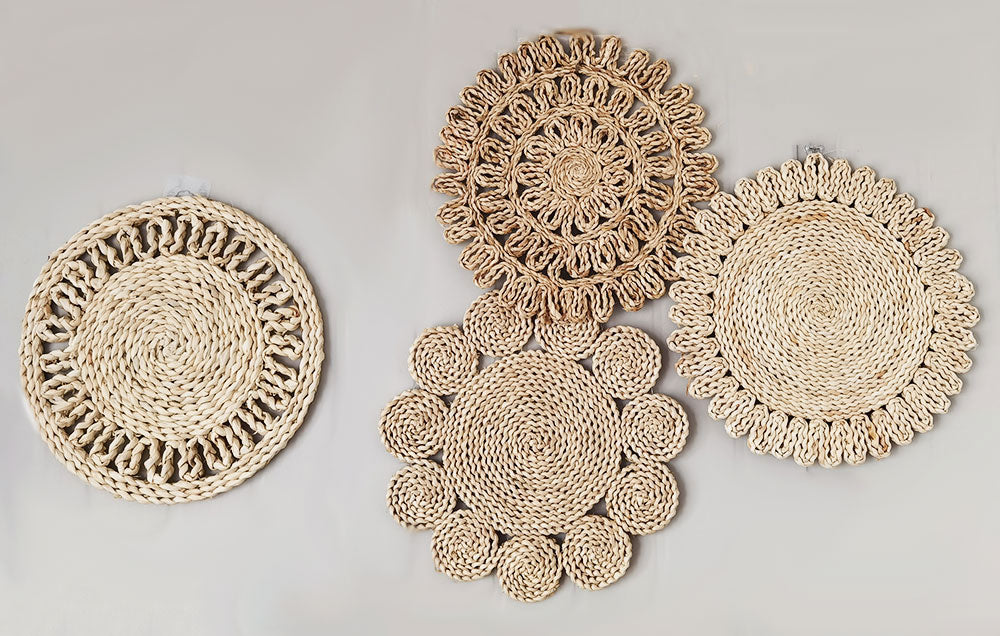 Nordic style hand made rattan wall decor