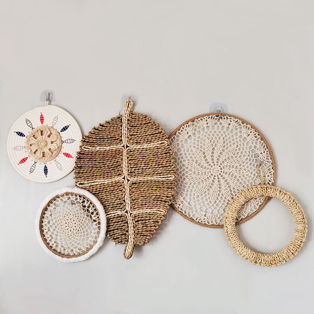 Nordic style hand made rattan wall decor