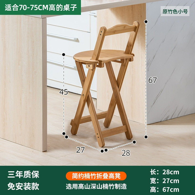 Bamboo wood designer foldable dining high chairs